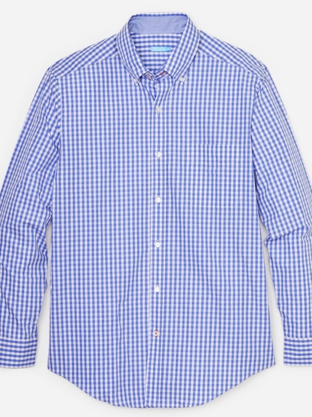 J. McLaughlin Blue and White Gingham Button-Down Shirt